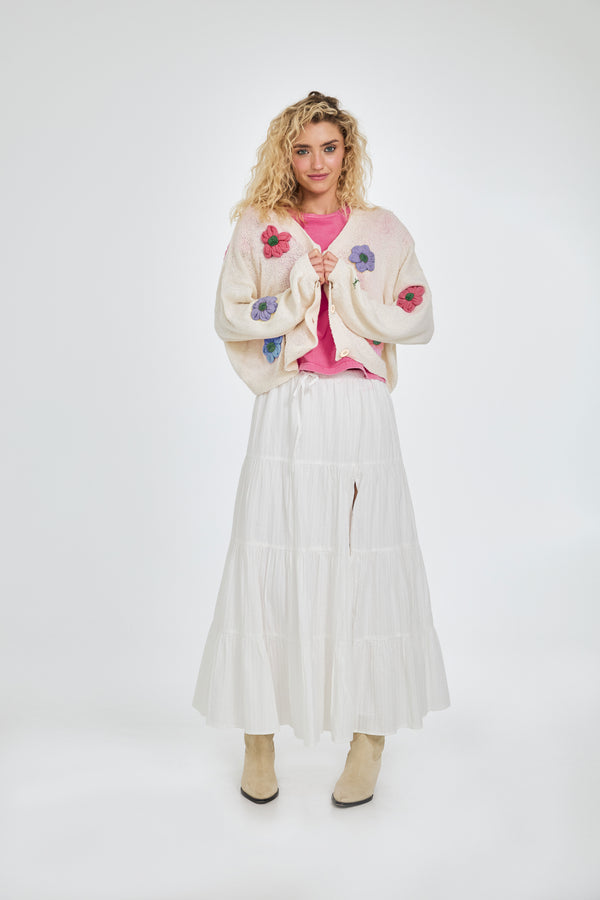 Oh April Harriet Cardigan Off White