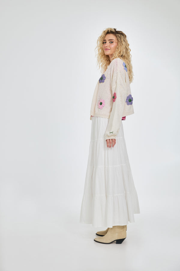 Oh April Harriet Cardigan Off White