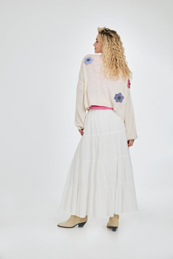 Oh April Harriet Cardigan Off White