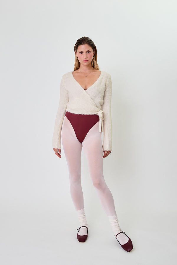 oh april Indie Wrap Jacket Ivory