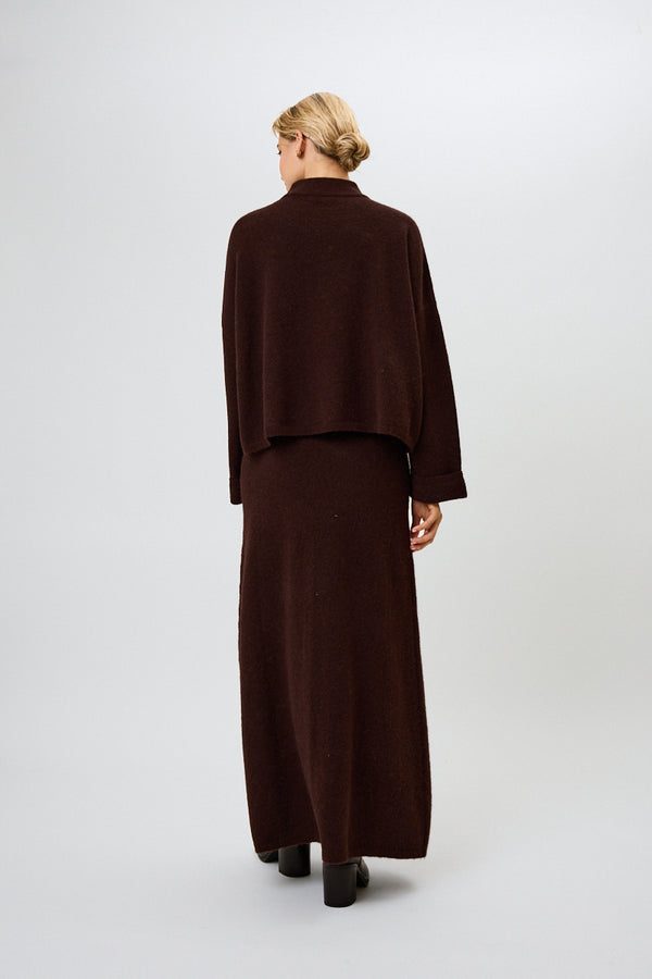 Oh April Insa Knit Skirt Truffle