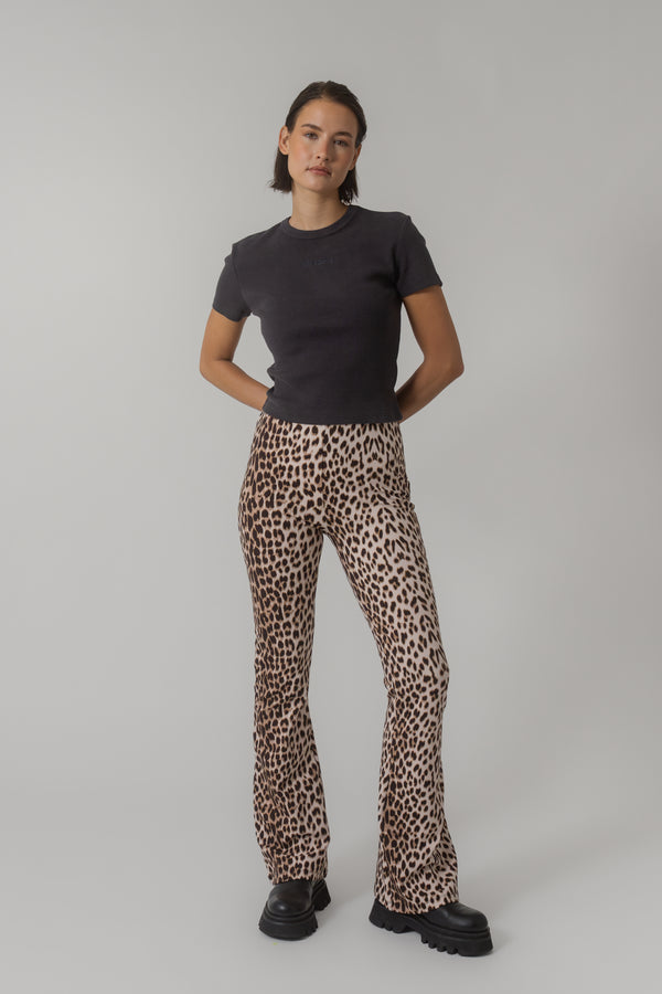 Oh April Ivy Rib T-Shirt Black