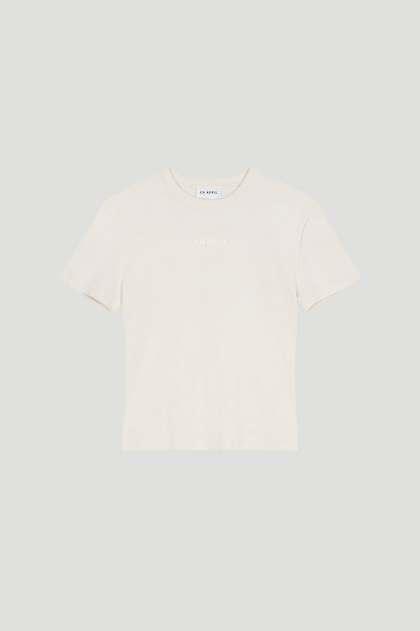 oh april Ivy Rib T-Shirt Sand
