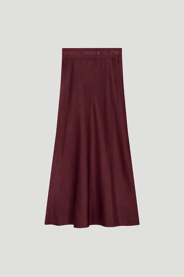 Oh April Jaelynn Satin Skirt Cherrywood