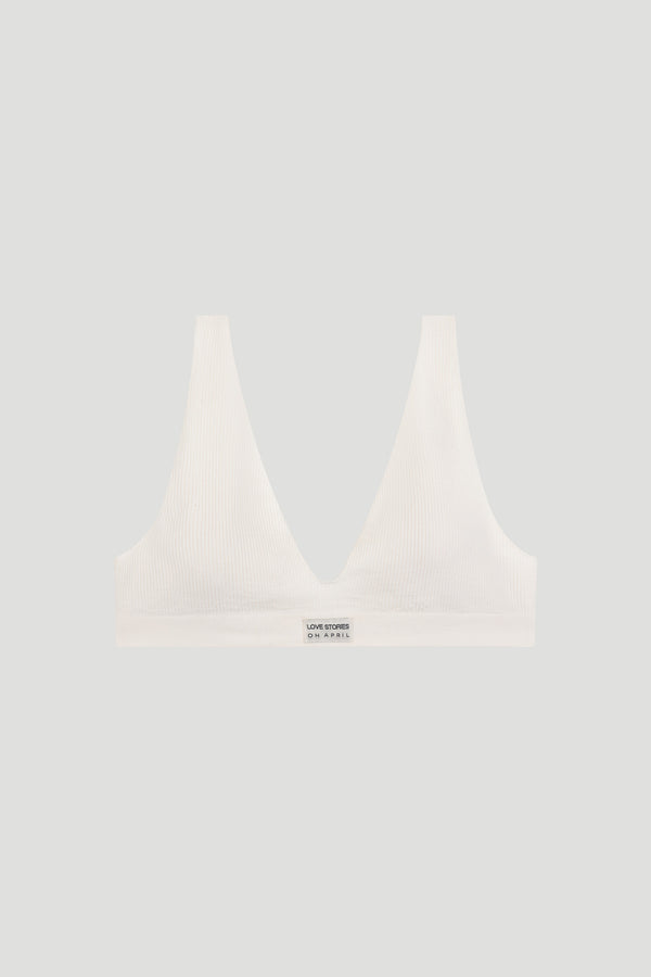 oh april Josey Bralette Off White