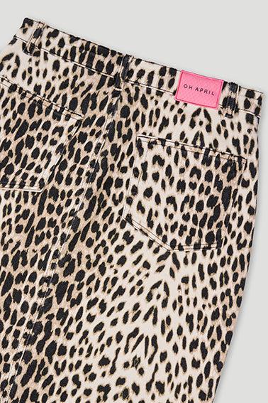 Oh April Kaia Denim Skirt Leo