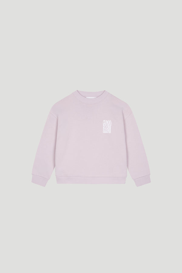 Oh April Kids Sweater Good Karma Club Lilac