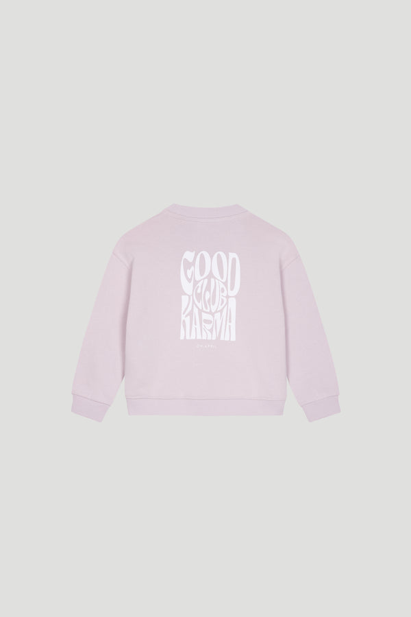 oh april Kids Sweater Good Karma Club Lilac