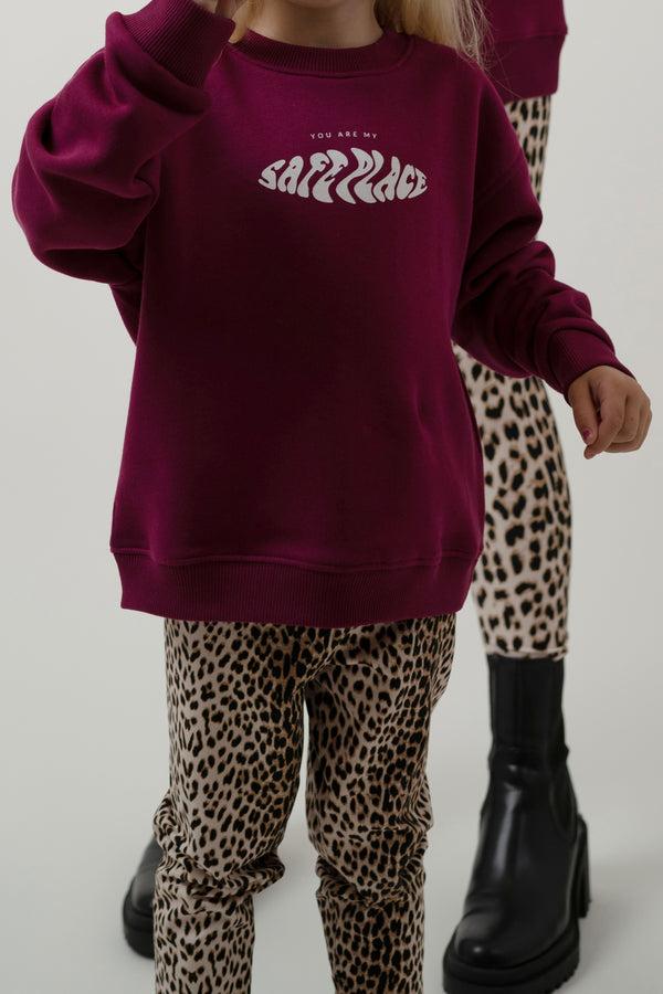 Oh April Kids Sweater Safe Place Berry