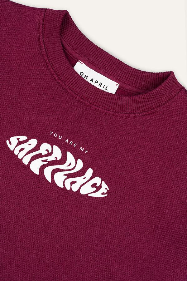 Oh April Kids Sweater Safe Place Berry