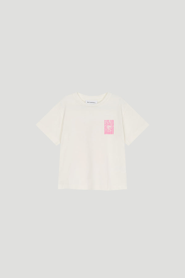 Oh April Kids T-Shirt Breezy Off White/Blush