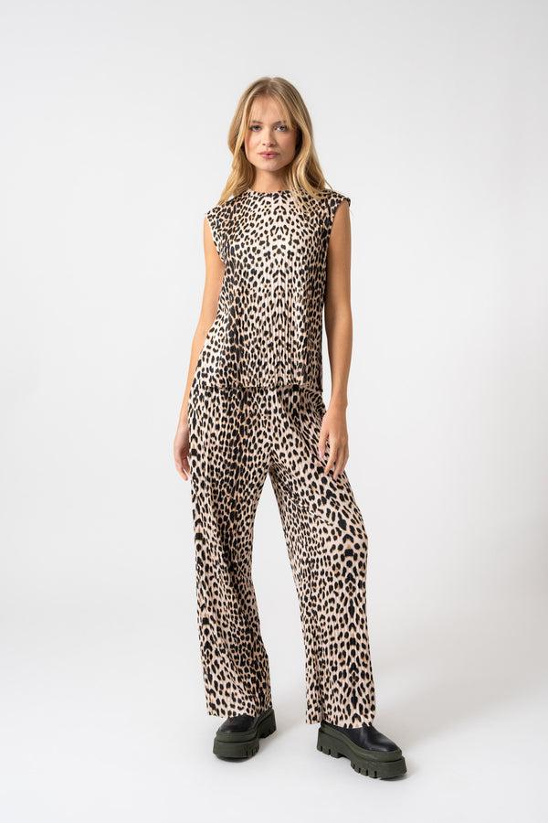 Oh April Kiera Plissee Pants Leo