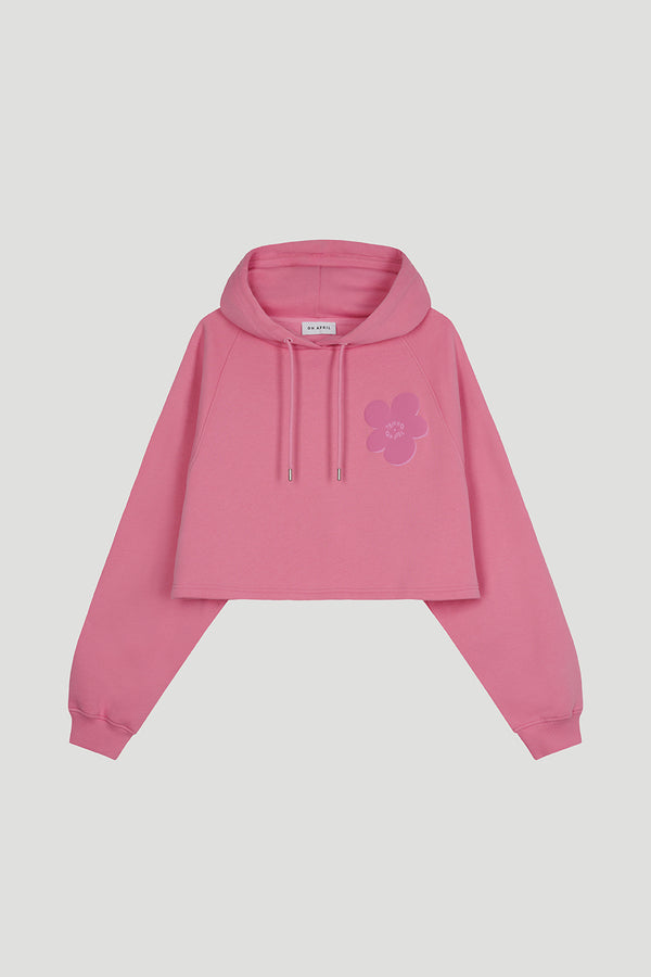 oh april Koa Cropped Hoodie Deep Pink