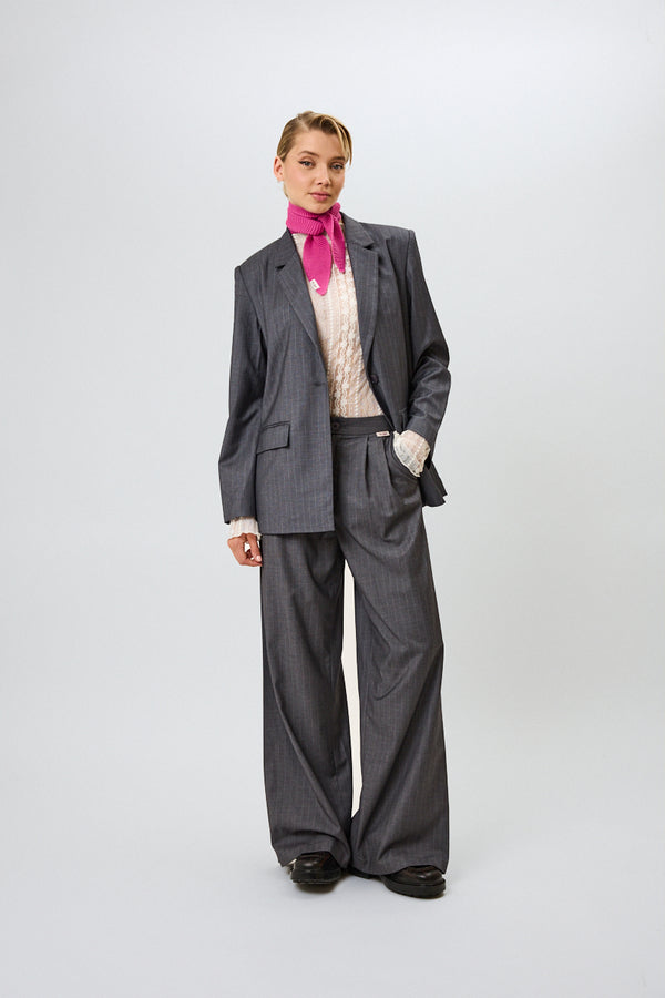 Oh April Krissy Blazer Pinstripe