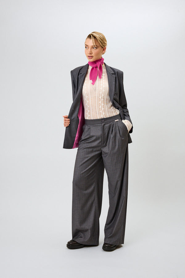 Oh April Krissy Blazer Pinstripe
