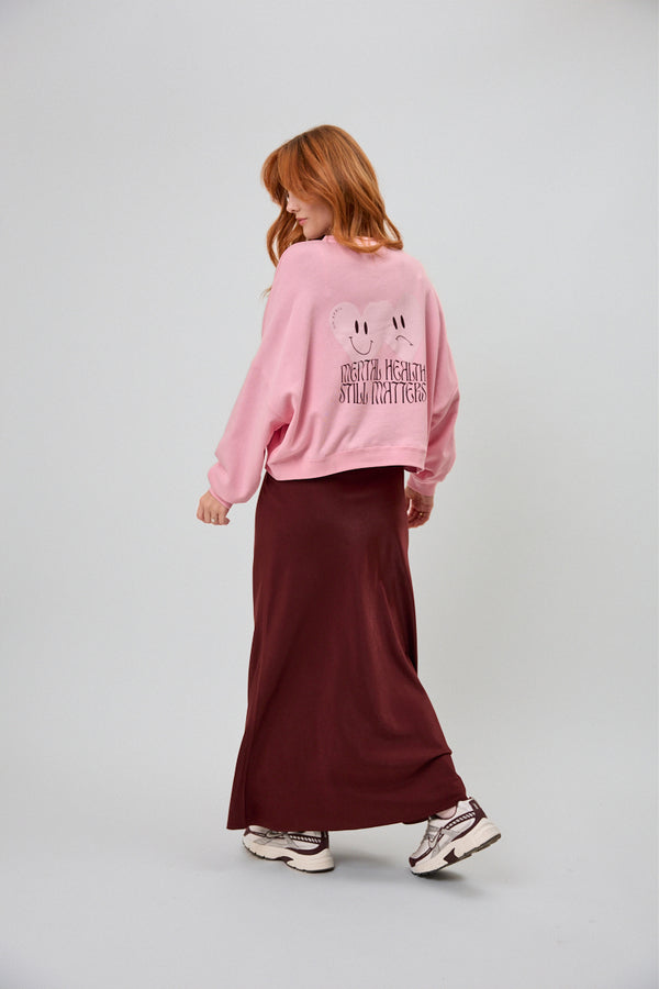Oh April Light Sweater Mental Health Rose