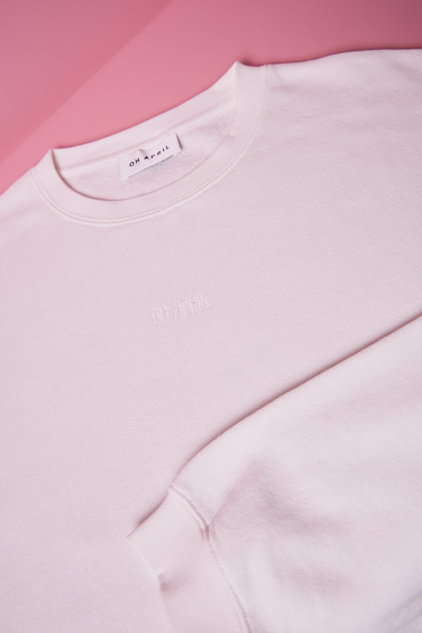 Oh April Light Sweater Mental Health White