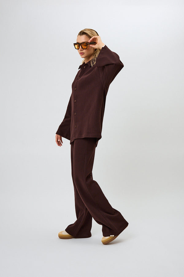 Oh April Lyle Flared Winter Pants Truffle