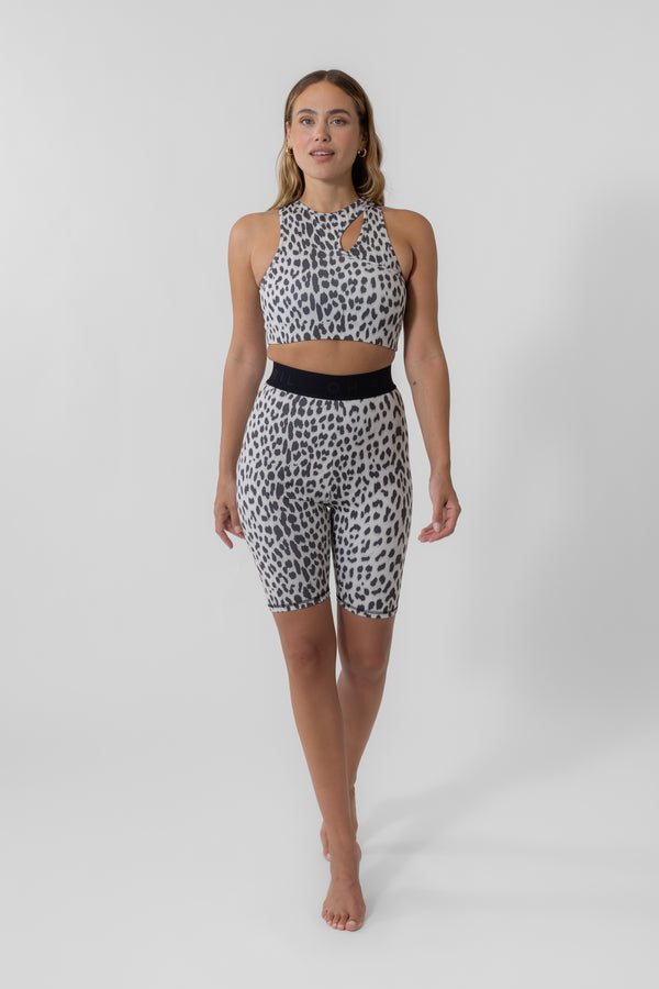 Oh April Madison Sport Bike Shorts Leo Light Grey