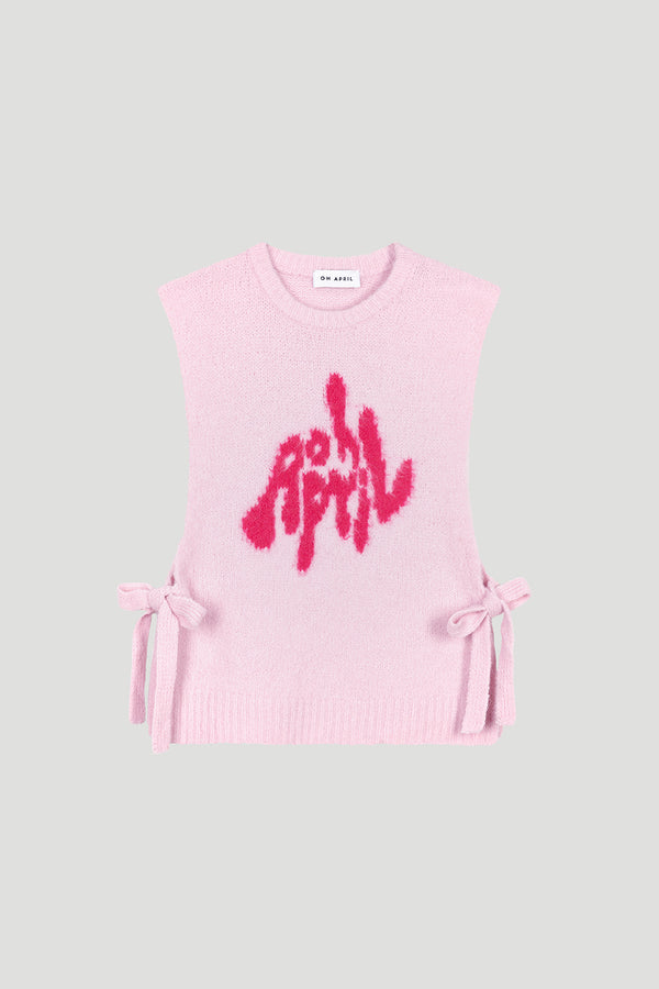 Oh April Moxie Tie Vest Sugar Pink