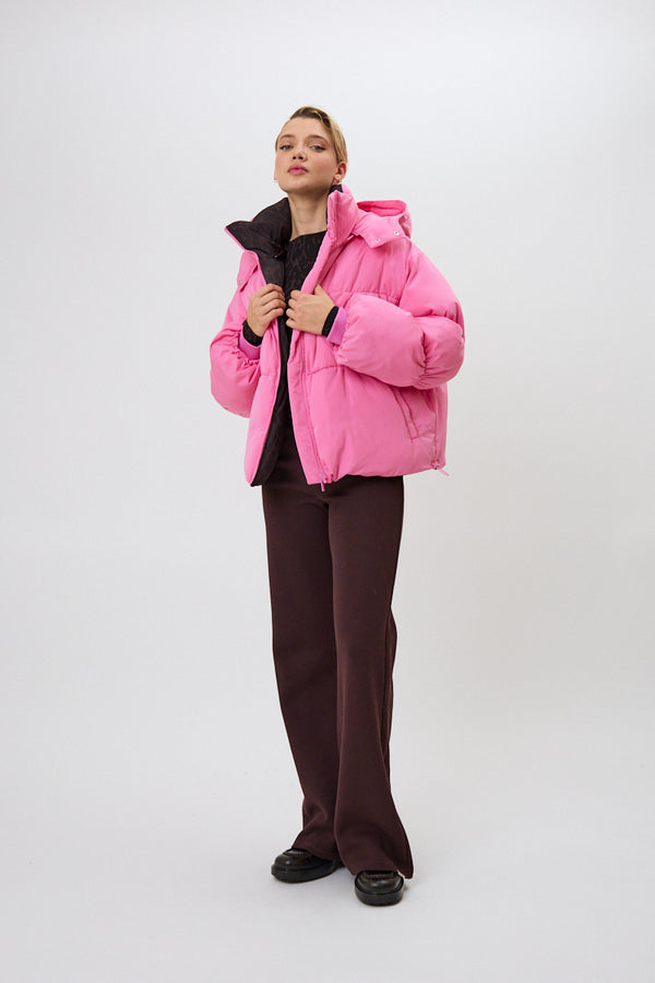 oh April Nicky Puffer Jacket Candy/Truffle Leo