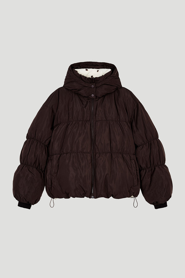 Oh April Nicky Puffer Jacket Truffle/Polkadots