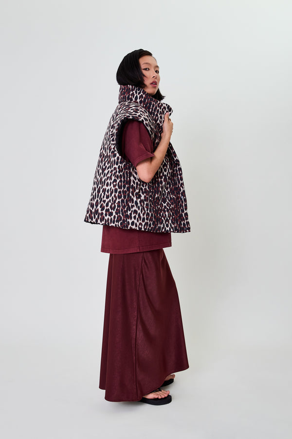 Oh April Onyx Puffer Vest Black