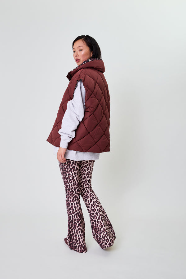 Oh April Onyx Puffer Vest Cherrywood