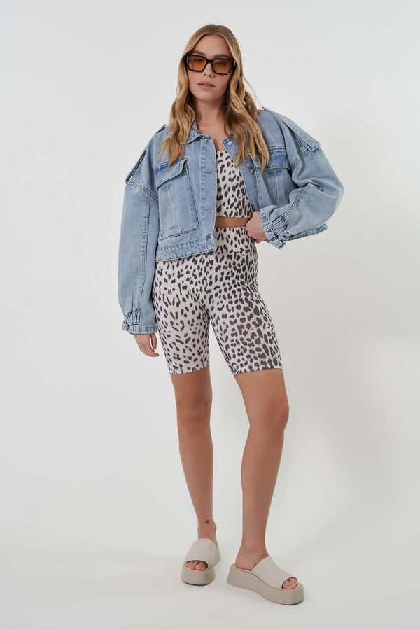 Oh April Oona Denim Jacket Light Blue