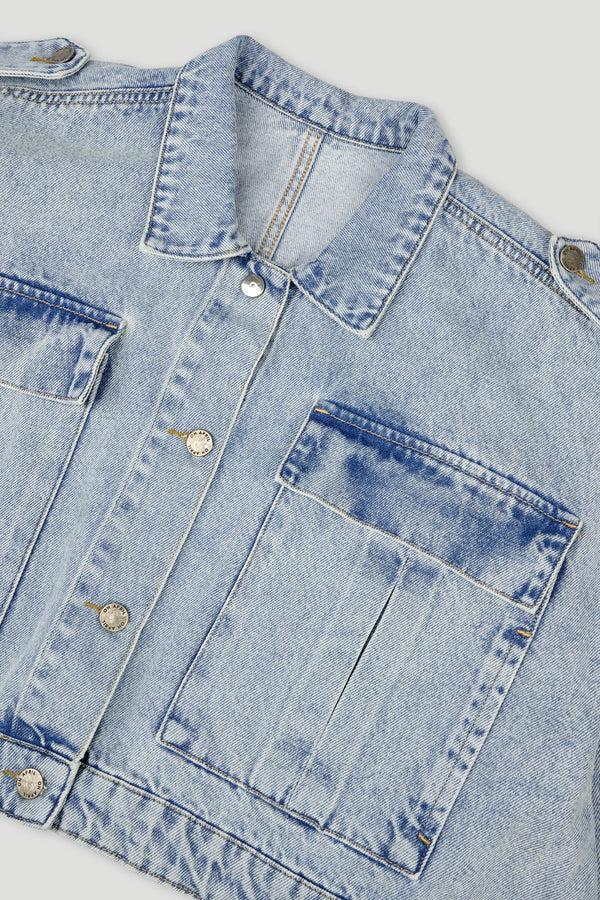Oh April Oona Denim Jacket Light Blue