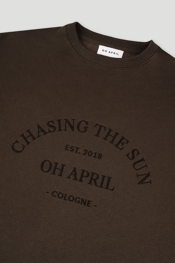 Oh April OV Sweater Chasing Deep Brown