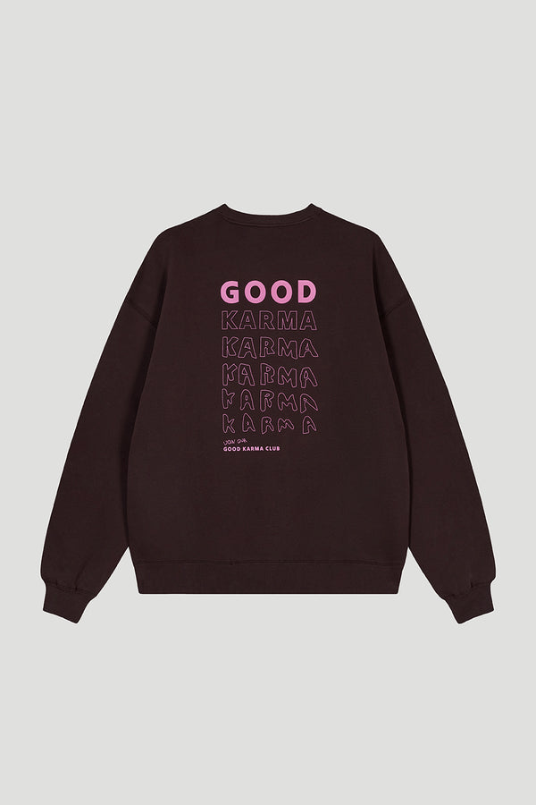 Oh April OV Sweater Good Karma Truffle