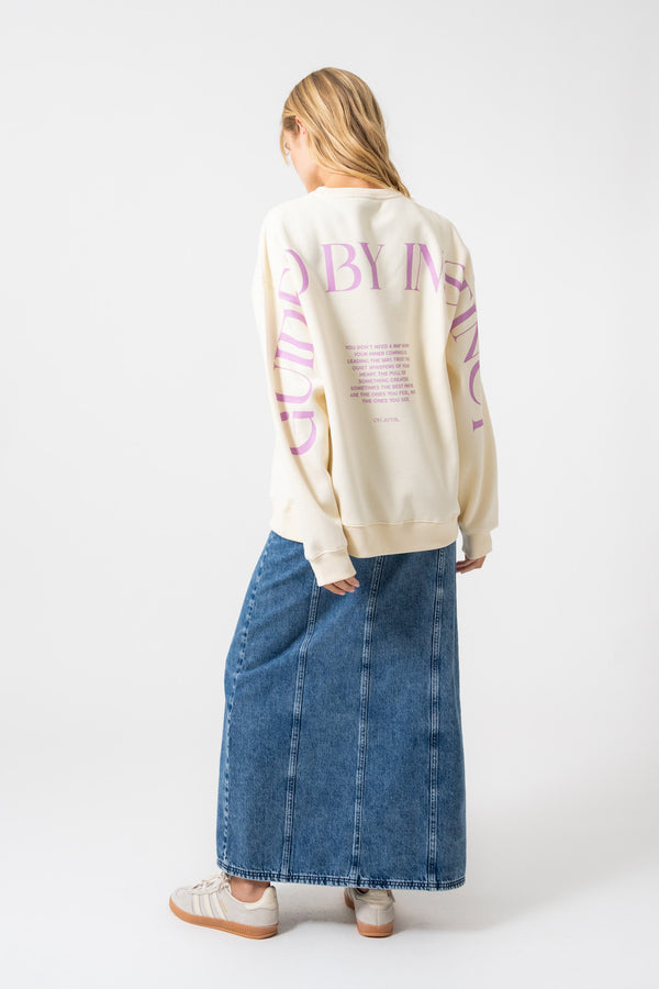 oh april OV Sweater Guided Instinct Soft Sand