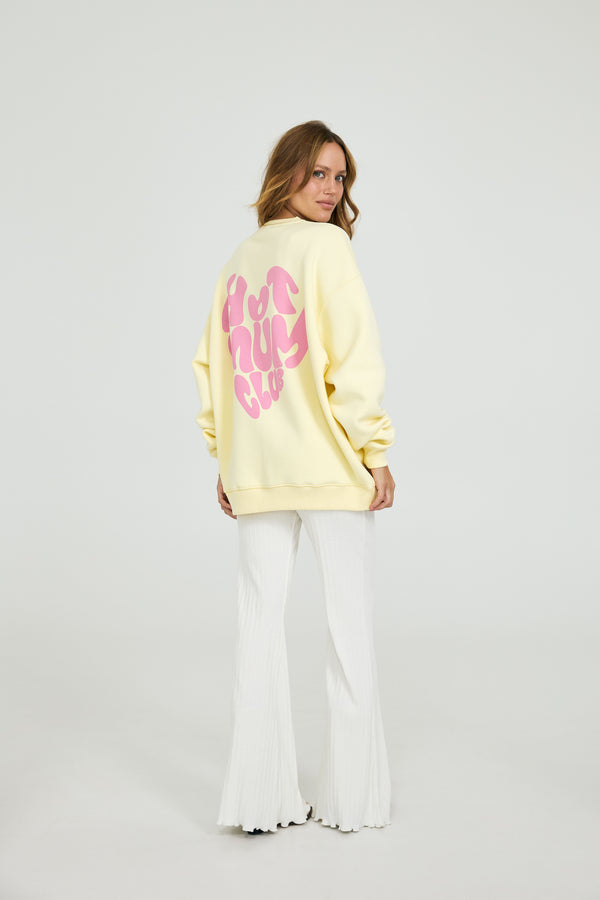 Oh April OV Sweater Hot Mum Club Lemon