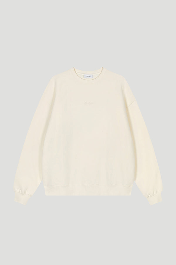Oh April OV Sweater Nostalgia Heart Off White