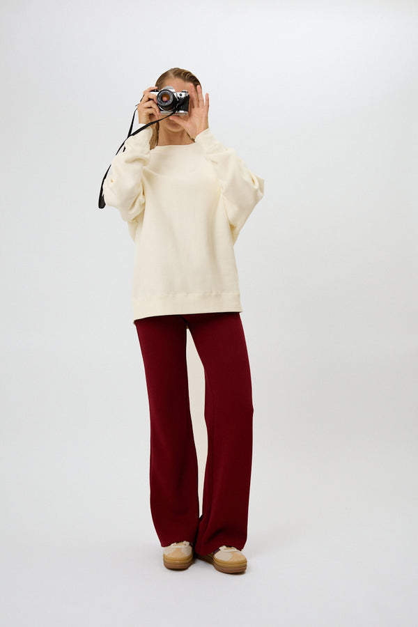 Oh April OV Sweater Nostalgia Heart Off White