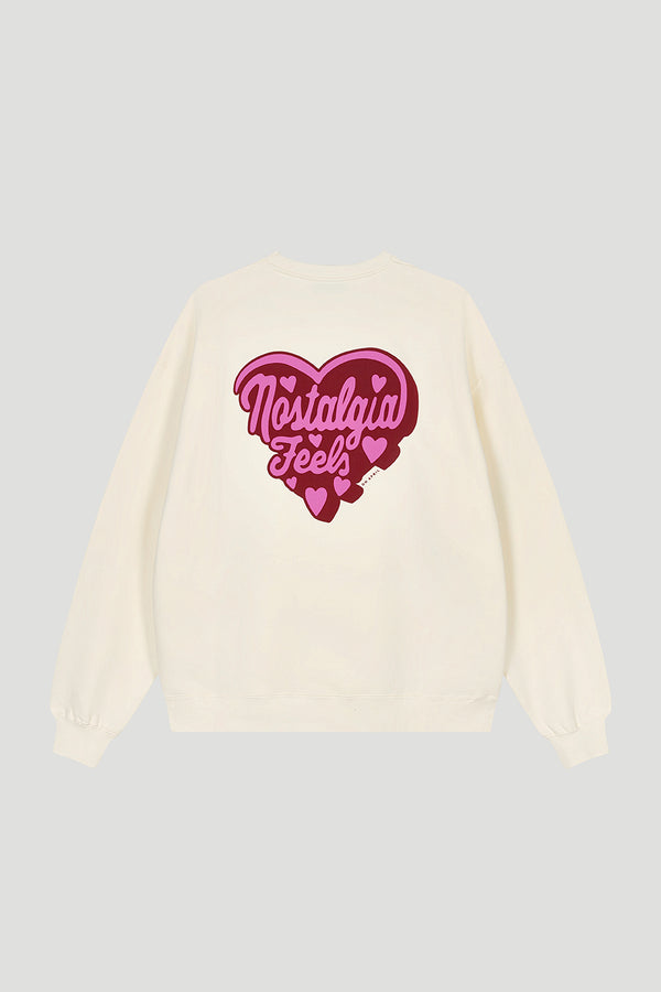 Oh April OV Sweater Nostalgia Heart Off White