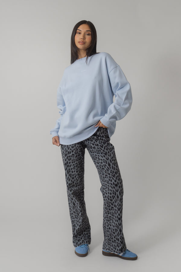 Oh April Oversized Sweater Blue