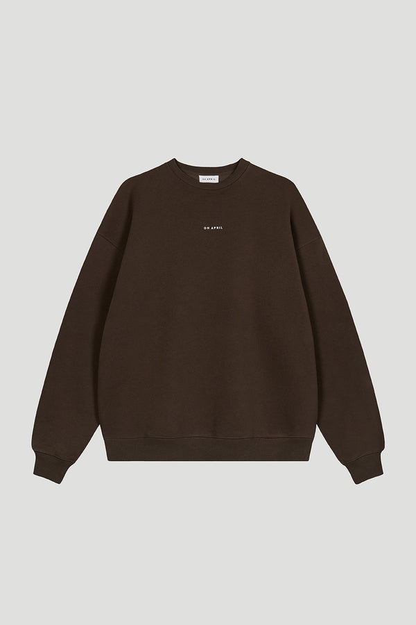 Oh April Oversized Sweater Deep Brown