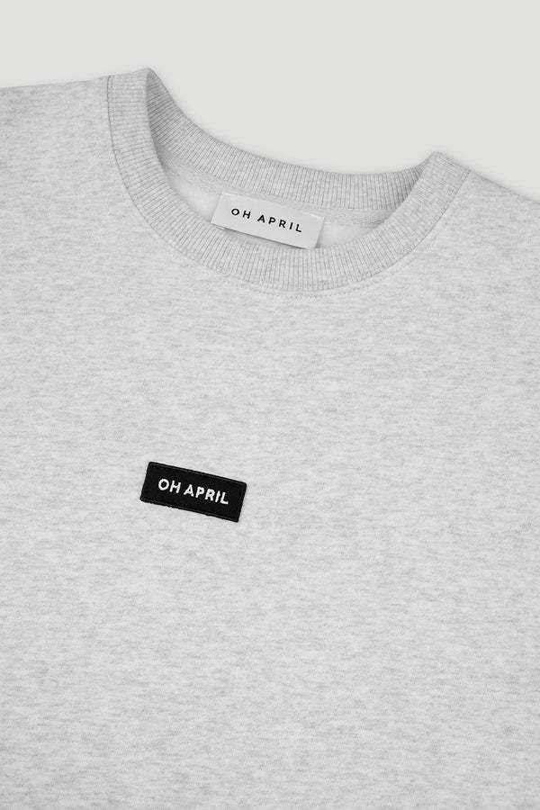 Oh April Oversized Sweater Grey Melange