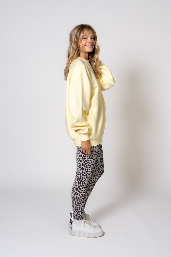 Oh April Oversized Sweater Lemon