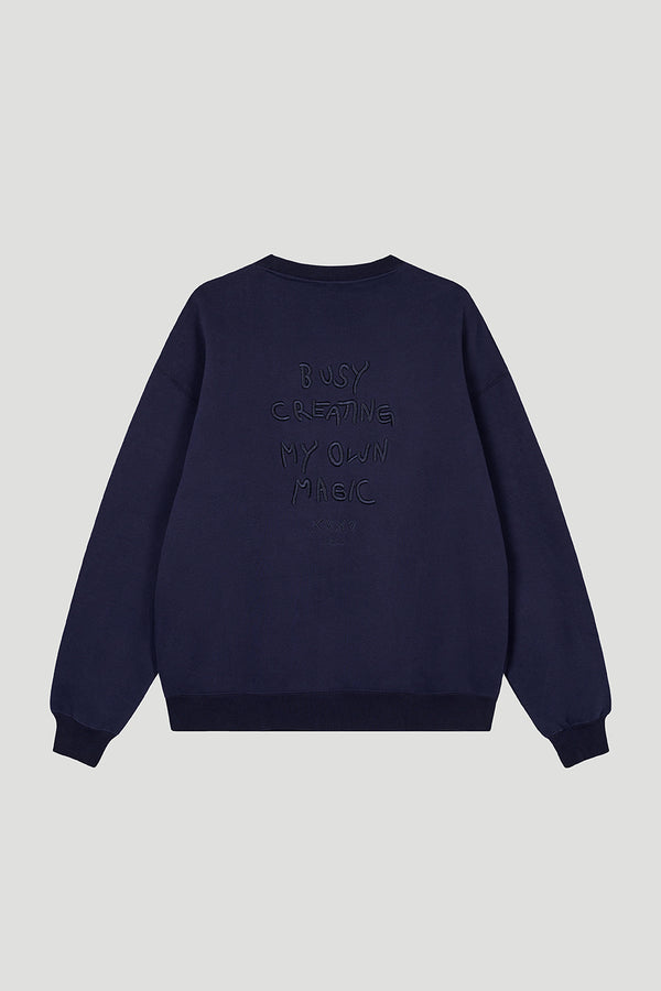 Oh April Oversized Sweater Magic Blackberry
