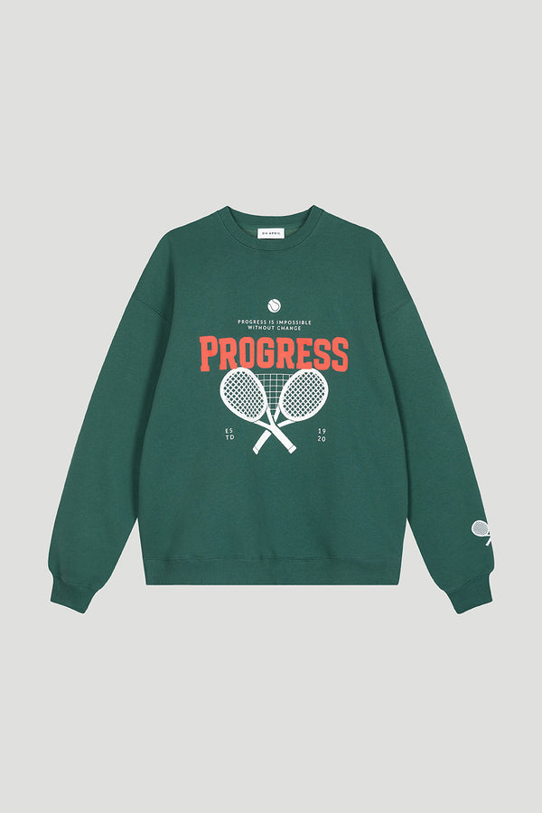 Oh April Oversized Sweater Progress Forest Green