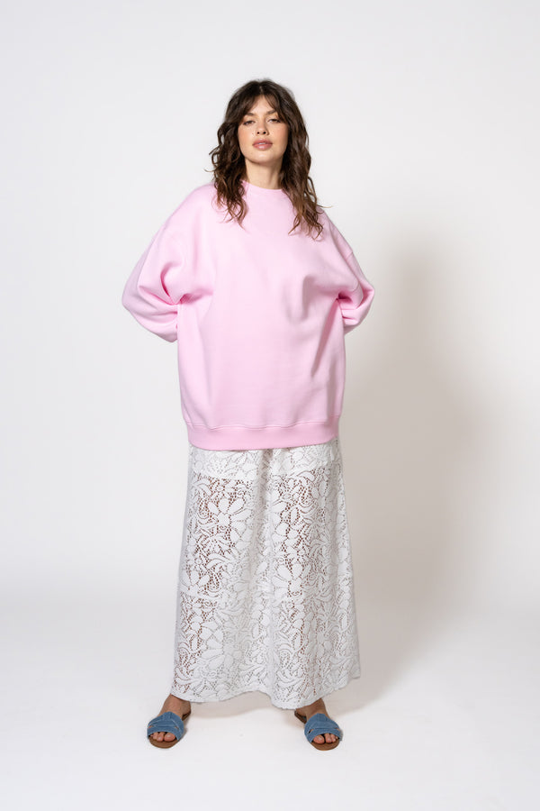 Oh April Oversized Sweater Soft Blush