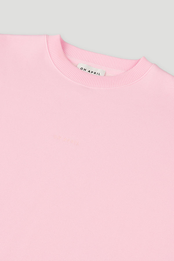 Oh April Oversized Sweater Soft Blush