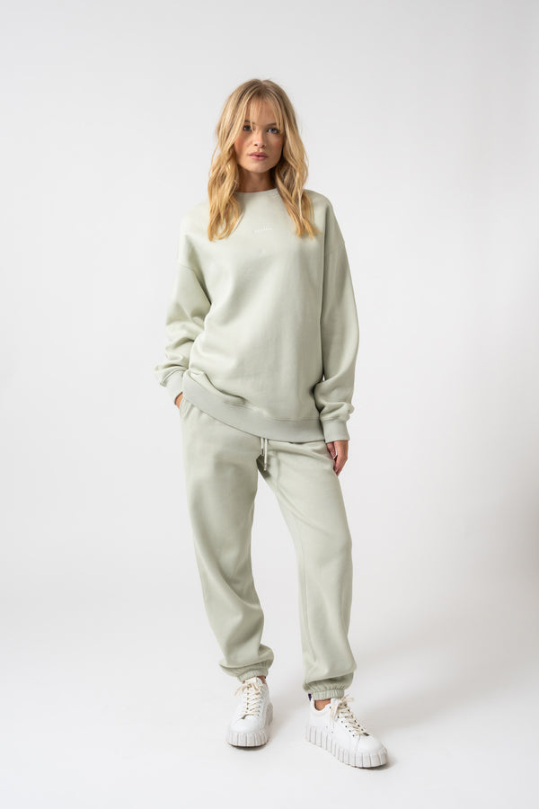 Oh April Oversized Sweater Soft Green