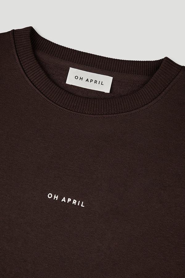 Oh April Oversized Sweater Truffle