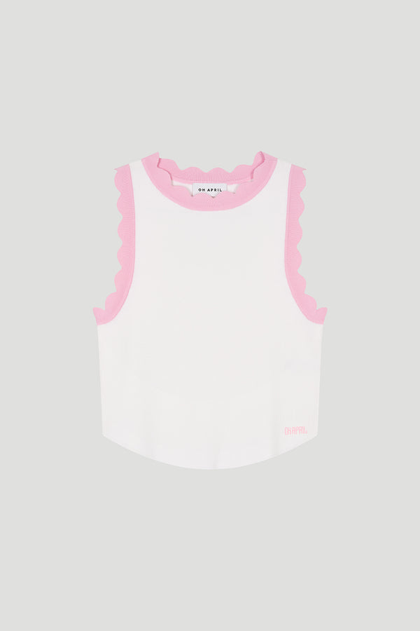 oh april Pary Knit Top Pearl