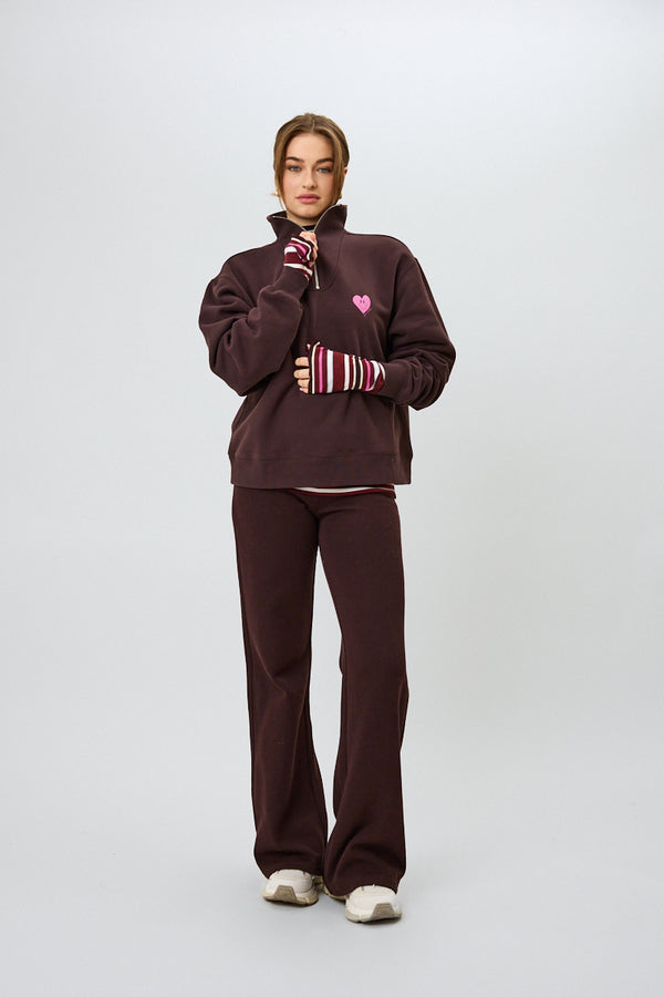 Oh April Pauli Half-Zip Truffle