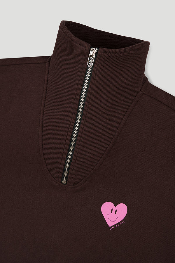 Oh April Pauli Half-Zip Truffle
